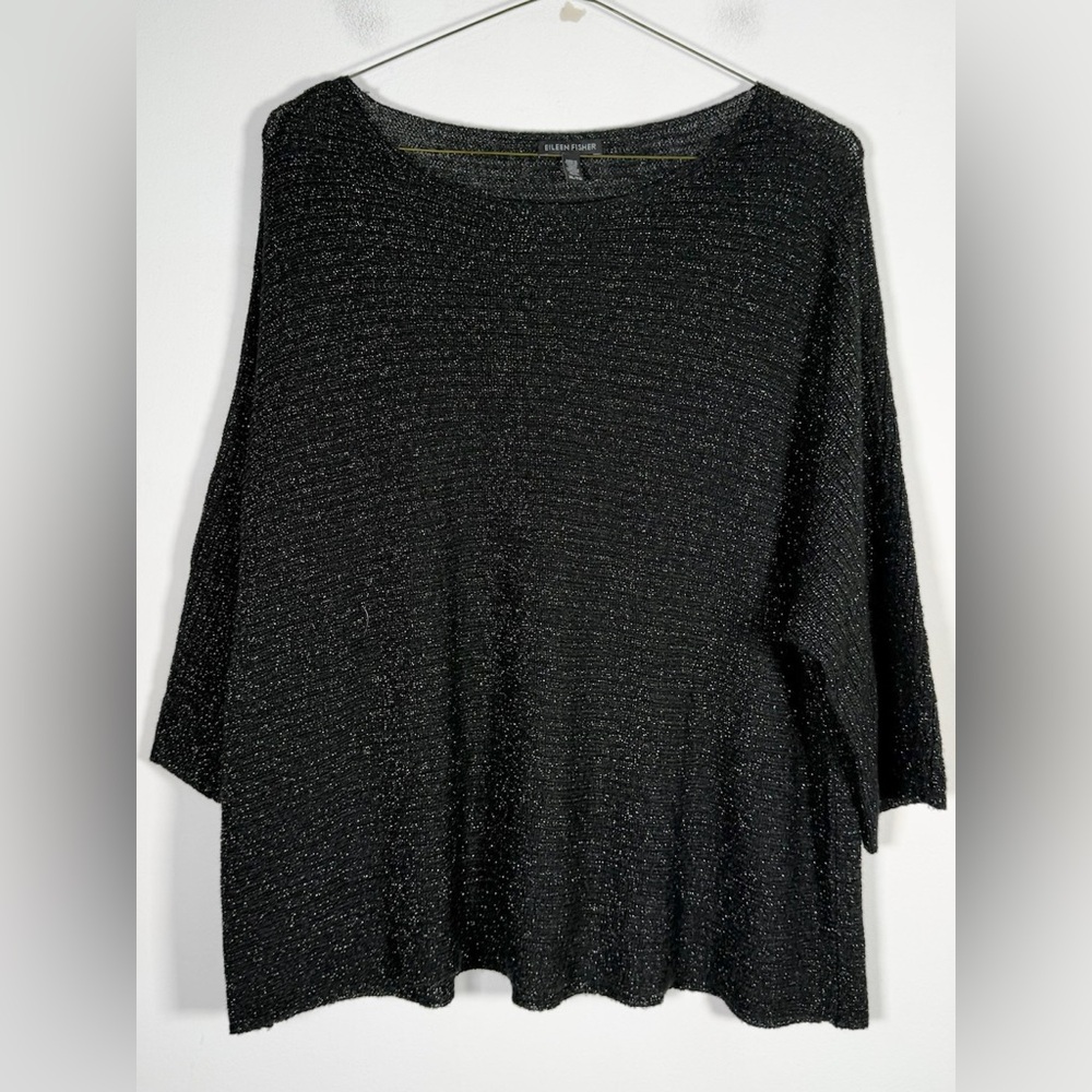 Eileen Fisher Women’s Size Extra Large XL Merino Wool Blend Metallic Sweater